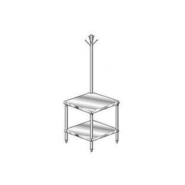 Aero Manufacturing Mixer Stand W/ Utensil Rack, 14 Ga 304 Stainless Steel Top, 24